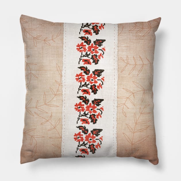 Ukrainian Embroidery: Kirovohrad Pillow by vladstudio