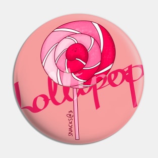Lollipop in PINK with words Pin