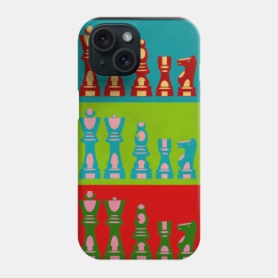 Chess Game Lover Pop Art Style Design Queen King Pawl Gift for him Idea Phone Case