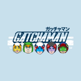 Gatchaman Battle of the Planets - 3 stripe heads T-Shirt