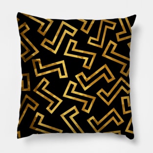 GEOMETRIC Shapes Gold Pillow