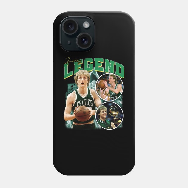 Larry Bird Legend Air Bird Basketball Signature Vintage Retro 80s 90s Bootleg Rap Style Phone Case by CarDE