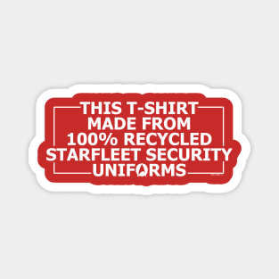 100% recycled Starfleet Security Magnet
