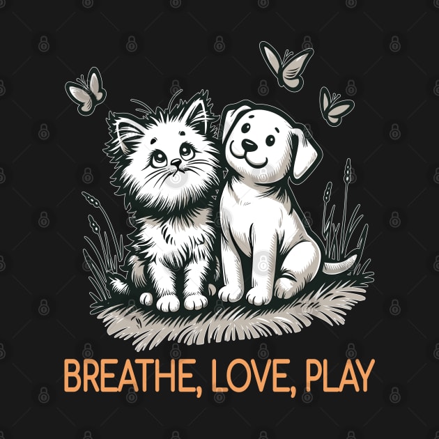 Breathe Love Play - Whiskers & Wags by maknatess