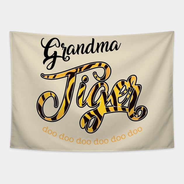 Grandma Tiger - Doo Doo Doo Tapestry by MandaTshirt