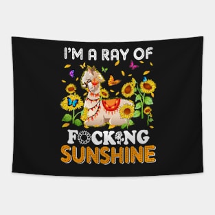 I'm A Ray Of Focking Sunshine Llama Lovers Tapestry