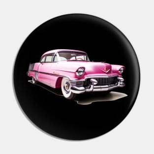 Vintage Pink Cadillac Classic Car in Pristine Condition Pin