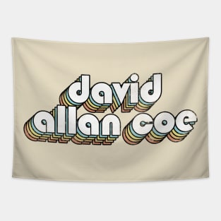 David Allan Coe - Retro Rainbow Letters Tapestry