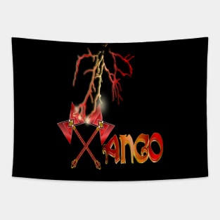 Xango - Monogram Double thunder axe with Lightning Bolt (Tall) Tapestry