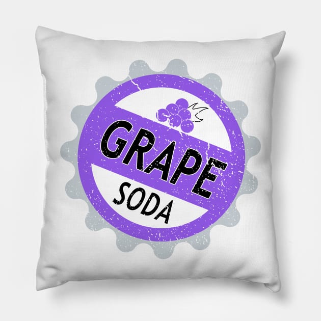 Grape Soda Cap Pillow by 80q Dresses You