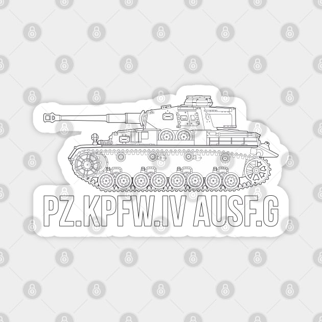 German WW2 Pz-IV Ausf . G tank Magnet by FAawRay