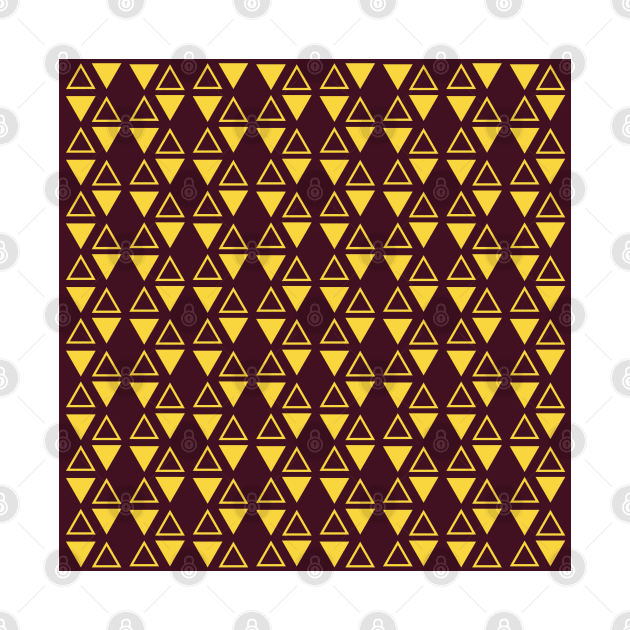 Triangle Seamless Pattern - Yellow and Plum 009#001 by jeeneecraftz