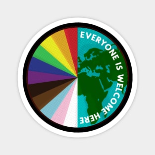 Everyone Is Welcome Here LGBTQ Ally Human Rights Earth Day Magnet