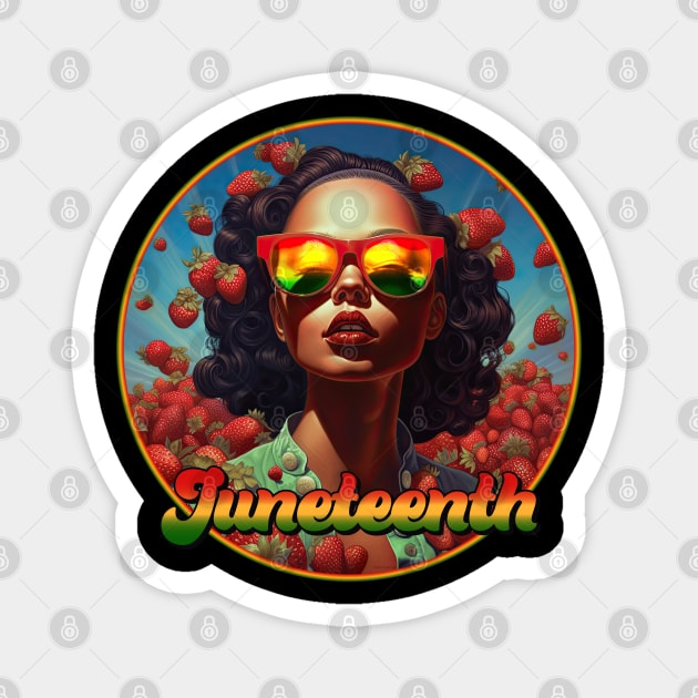 Sweet and Stylish Juneteenth Celebration Gurl Magnet by DanielLiamGill