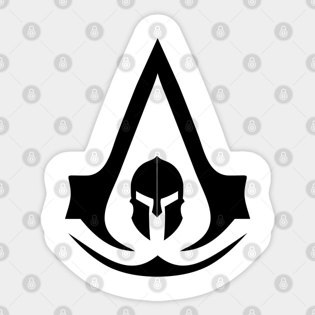 Assassins Creed Odyssey Black Logo Assassins Creed Odyssey Sticker Teepublic