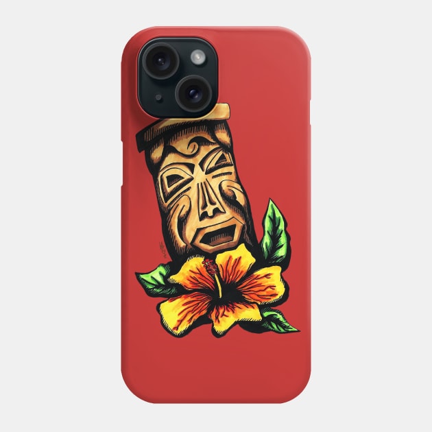 Hibiscus Tiki. Phone Case by hybridgothica