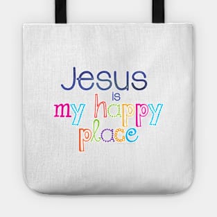 Jesus is my happy place | Christian design Tote