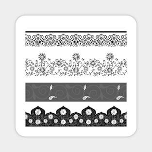 Elegant monochrome china Magnet