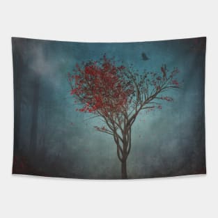 Tree Fantasy - Moody Forest Scenery Tapestry