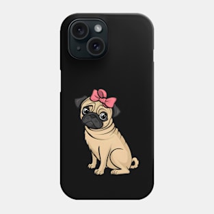 Coquette Pug Phone Case