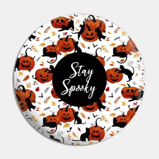 Stay Spooky - cats & pumpkins Pin