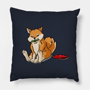 doge eating money Pillow