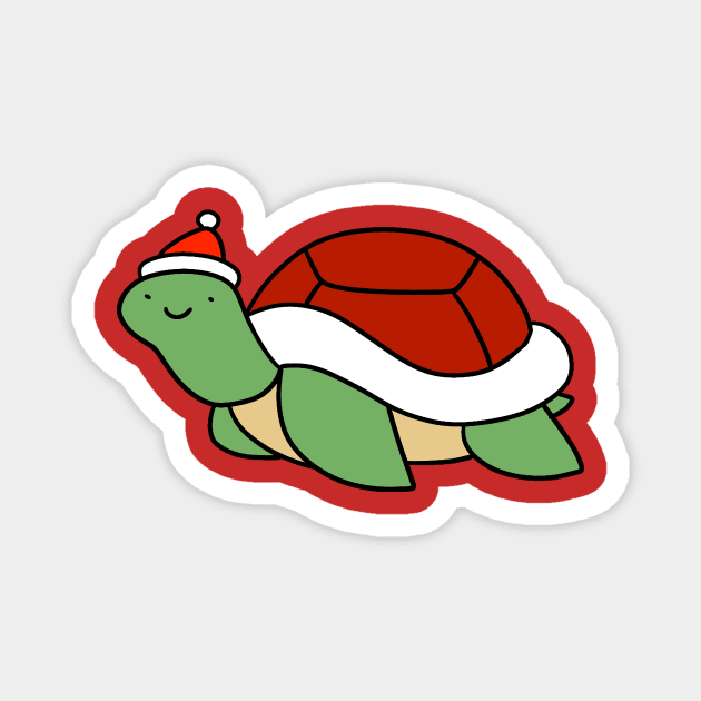 Santa Hat Turtle Magnet by saradaboru