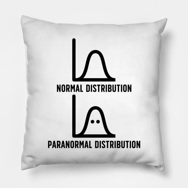 Normal Distribution/Paranormal Distribution Data Scientist Pillow by Contentarama