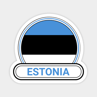 Estonia Country Badge - Estonia Flag Magnet
