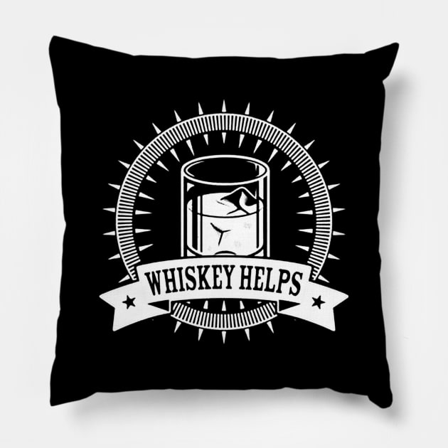 Vintage Whiskey Helps Pillow by nahuelfaidutti