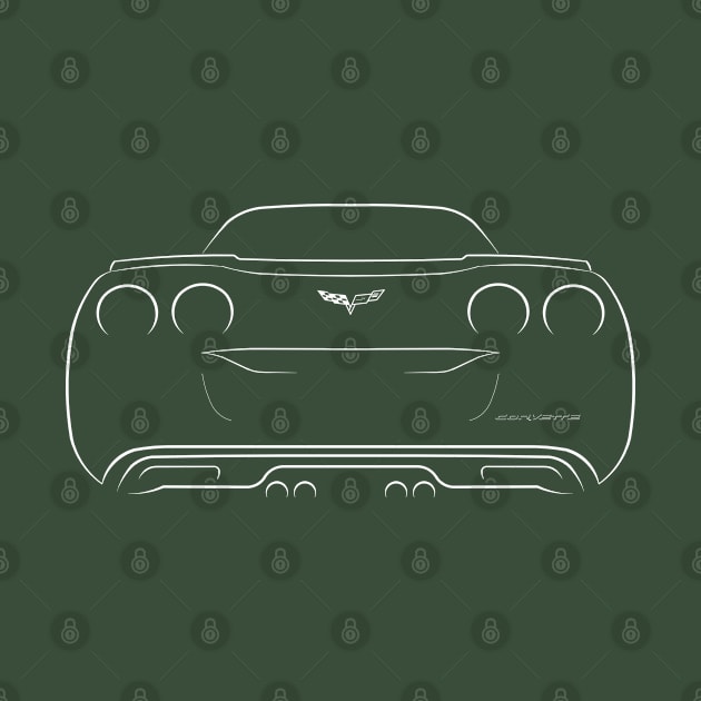 Centennial Edition Chevrolet Corvette C6 - rear stencil, white by mal_photography