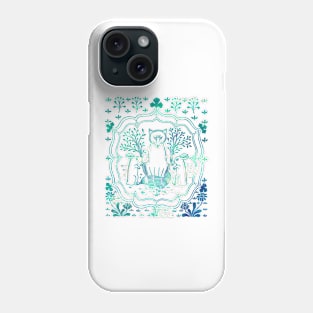 Rabbits With Fox in Water Phone Case