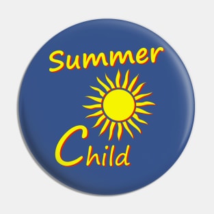 Summer child, season summer Pin