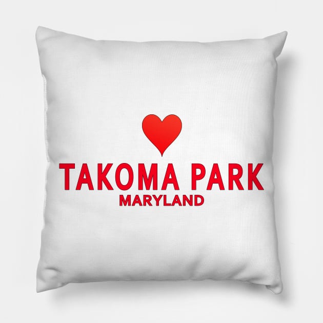 Takoma Park Maryland Pillow by SeattleDesignCompany