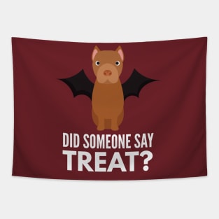 American Pitbull Terrier Halloween Trick or Treat Tapestry