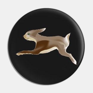 Running Bunny Rabbit Pin