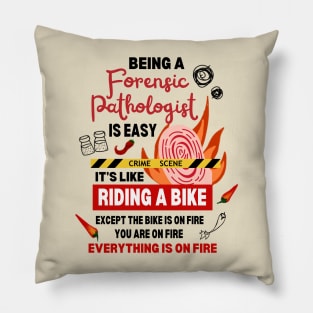 Funny Forensic Pathologist Joke Working in the Forensic Department Pillow