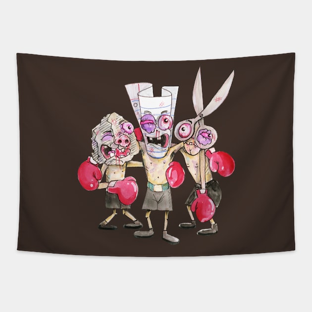 ROCK PAPER SCISSORS Tapestry by ZacharySweet