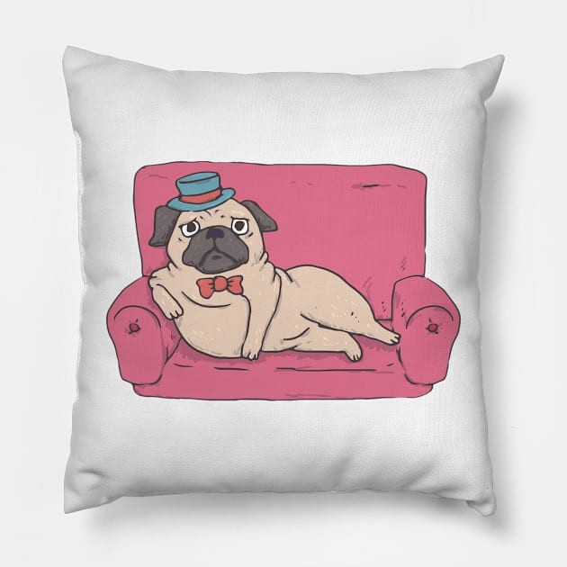 Couch Pug Pillow by edwardecho