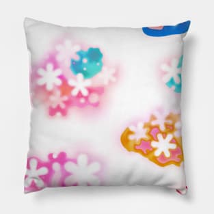 pink colorful floral abstract texture pattern design Pillow