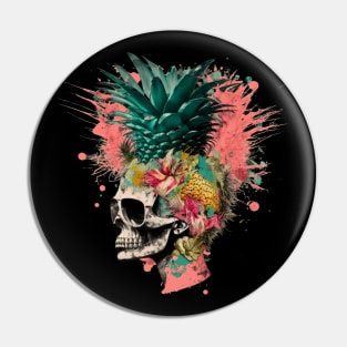 Skull tropical splash Pin