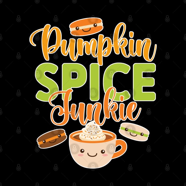 Pumpkin Spice Junkie, Pumpkin Spice Latte and Macarons by Just a Cute World