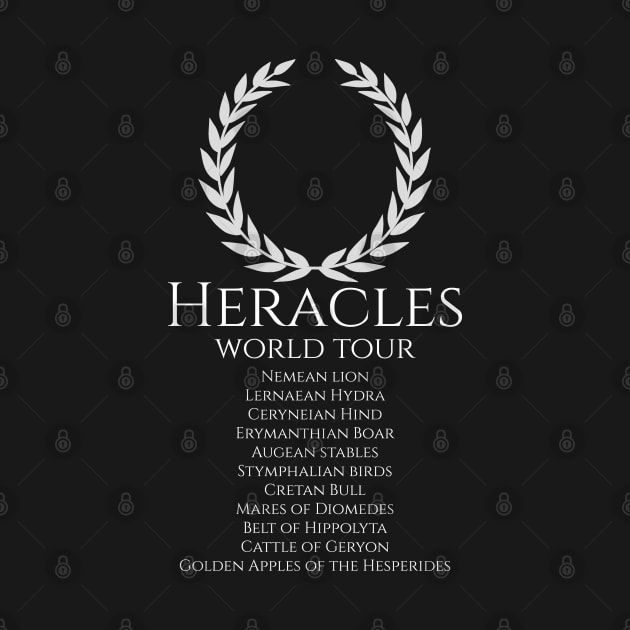 Heracles world tour - Ancient Mycenaean Greek Mythology by Styr Designs