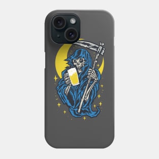 grim reaper with beer Phone Case