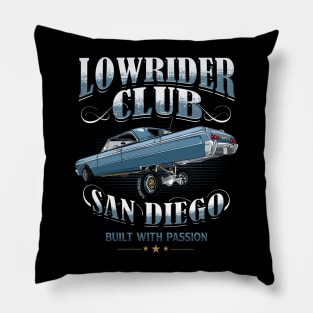 lowrider Club San Diego Built With Passion Pillow