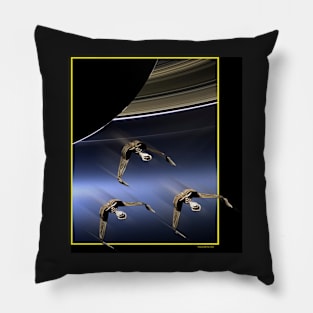 Klingons rounding Saturn Pillow