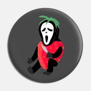 Strawberry Ghostface Pin