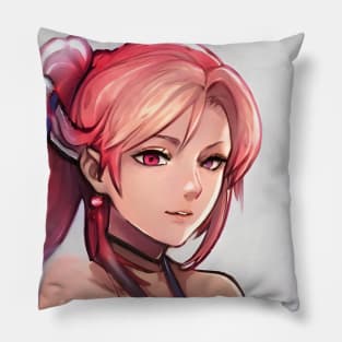 Beautiful redhead anime girl Pillow