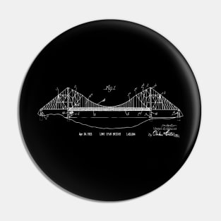Vintage Long Span Bridge Patent Print 1923 Pin