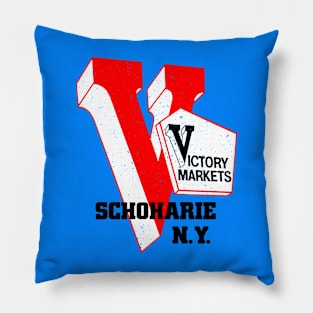 Victory Market Former Schoharie NY Grocery Store Logo Pillow